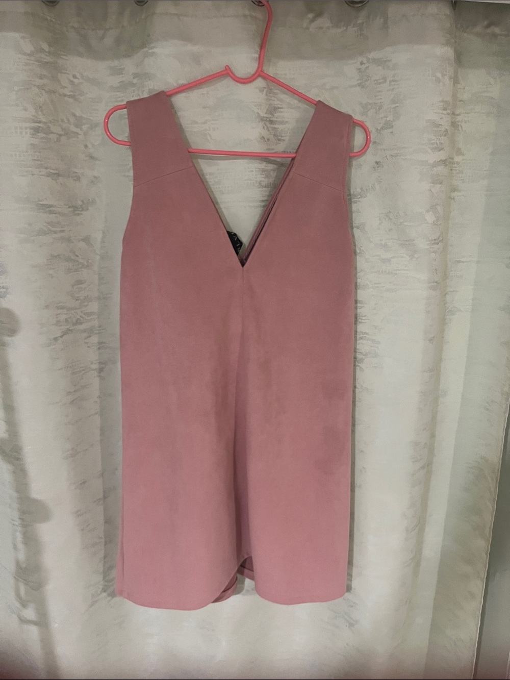 BLVD Rose Pink V-Neck Mini Shift Dress